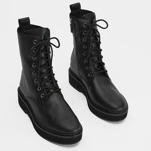 Eileen Fisher lace up booties